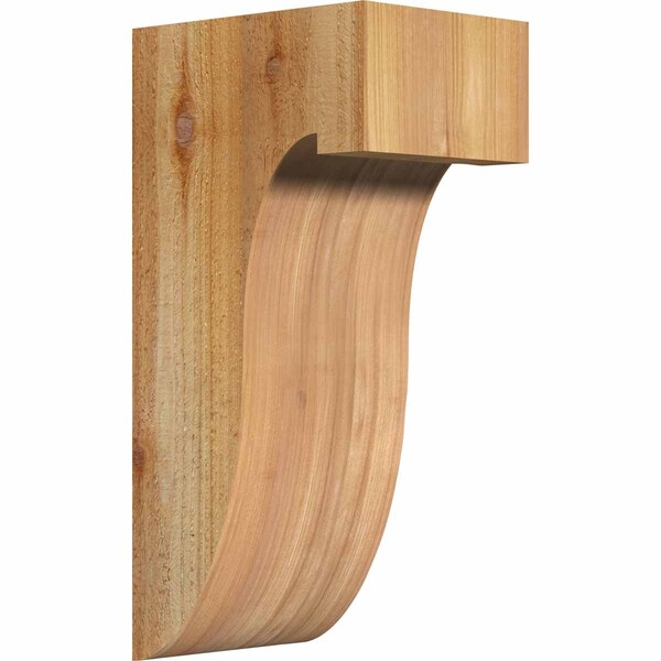 Ekena Millwork Del Monte Rough Sawn Corbel, Western Red Cedar, 6"W x 8"D x 16"H COR06X08X16DEL00RWR - main
